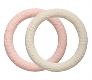 Silicone teethers, Leaves - Strawberry cream